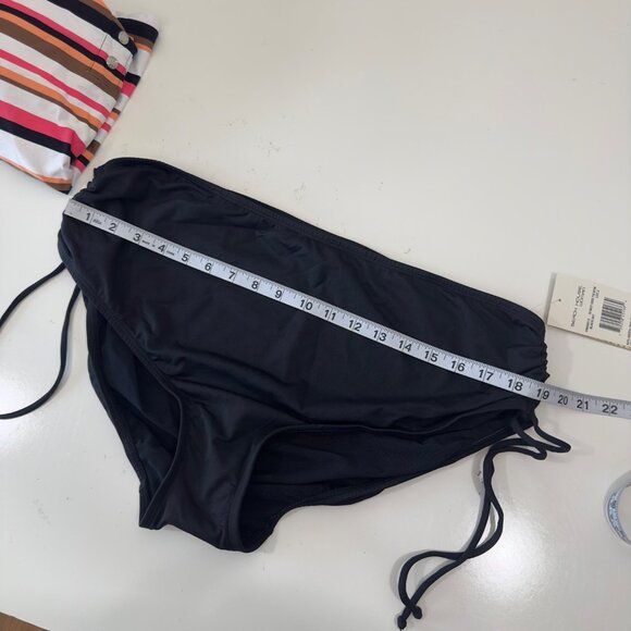 Beach House Woman 22W Striped Padded Tankini Top & Black Bottoms Swim Set NWT - Picture 14 of 15